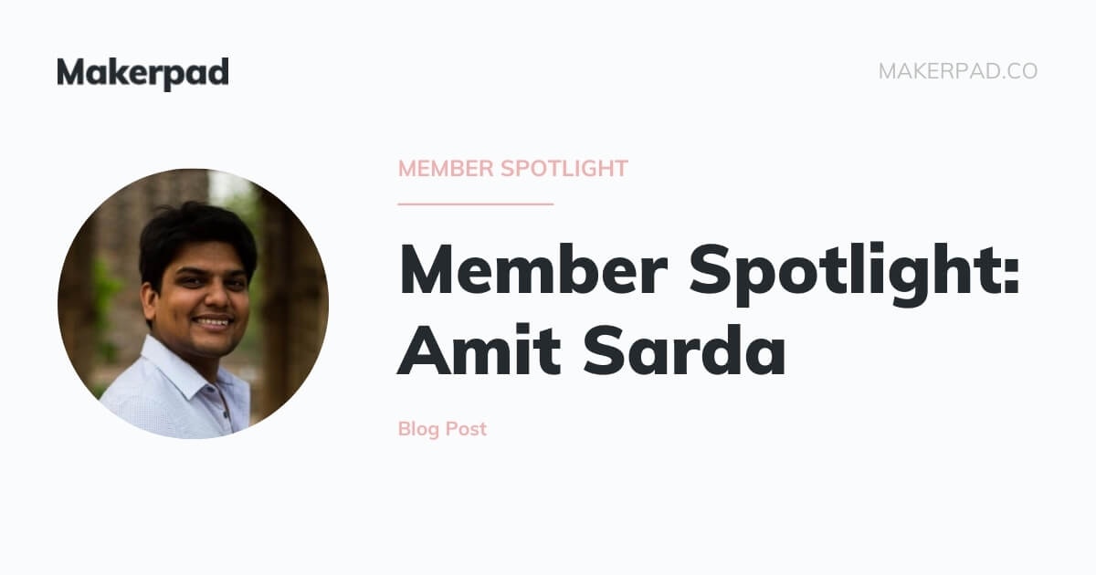 Member Spotlight: Amit Sarda