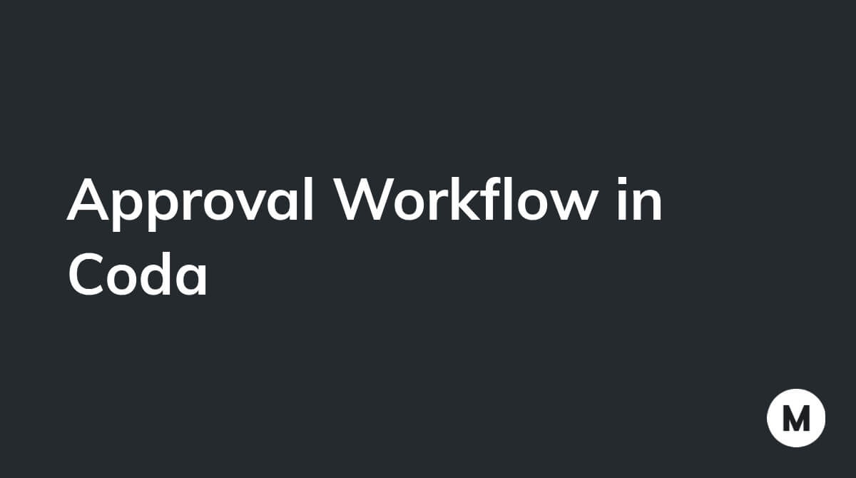 Approval Workflow in Coda