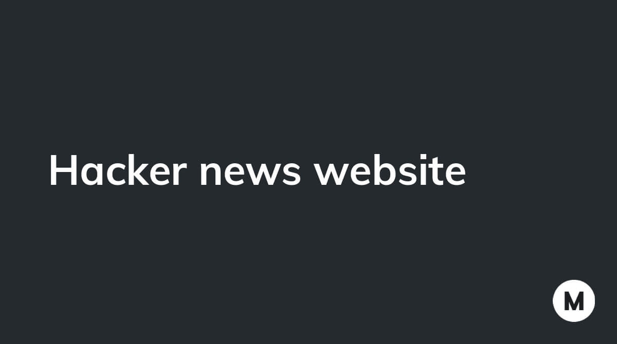 Hacker news website