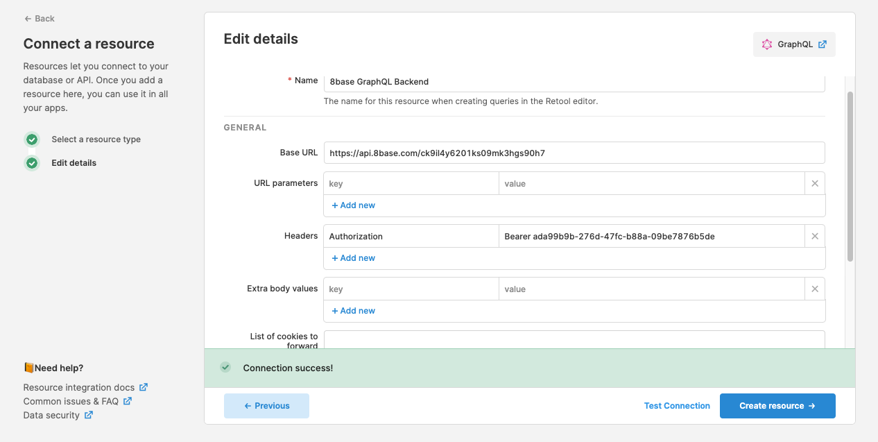 Create Retool GraphQL resource for custom CRM