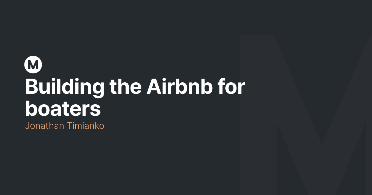 Building the Airbnb for boaters