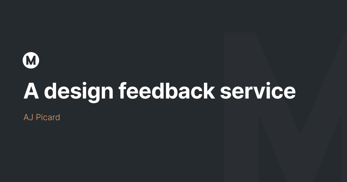 A design feedback service