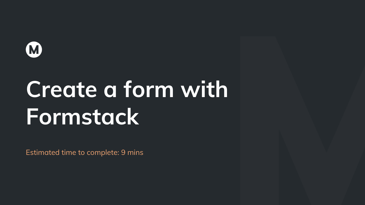 Create a form with Formstack