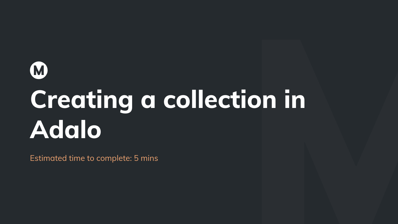 Creating a collection in Adalo