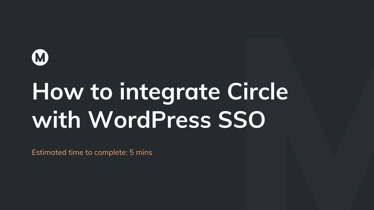 How to integrate Circle with WordPress SSO