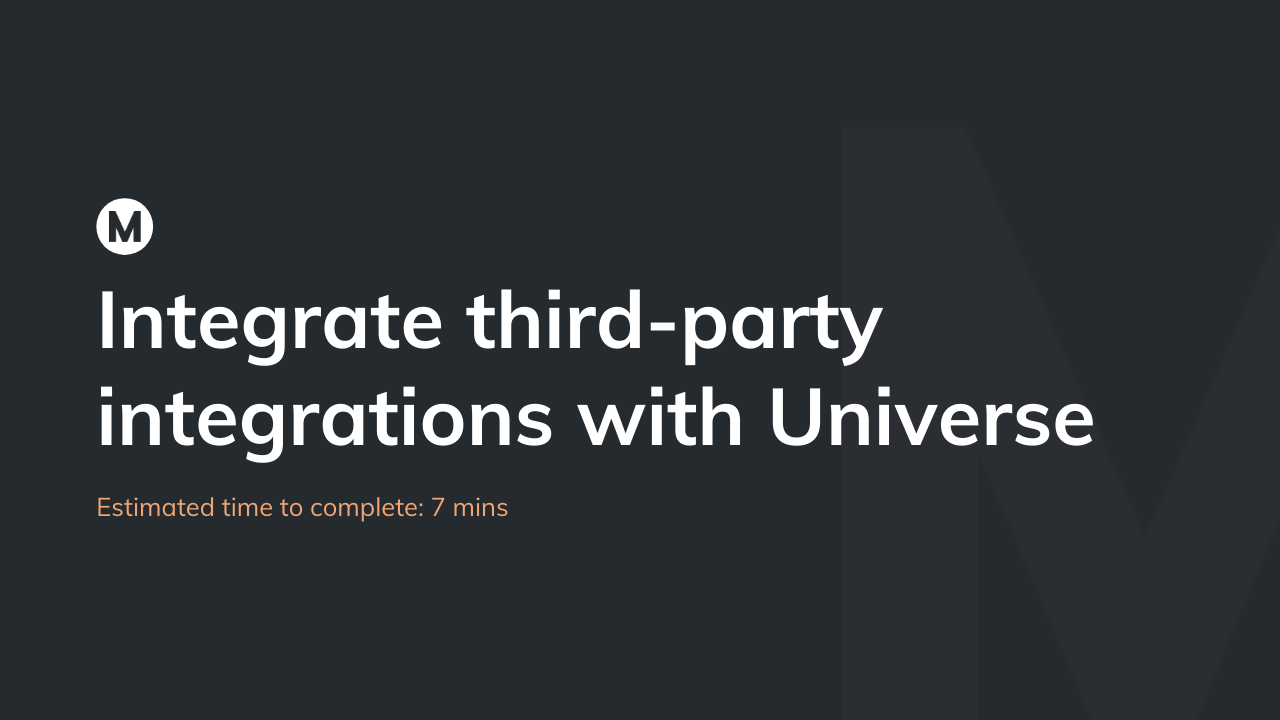 Integrate third-party integrations with Universe