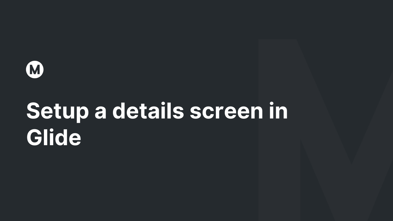 Setup a details screen in Glide